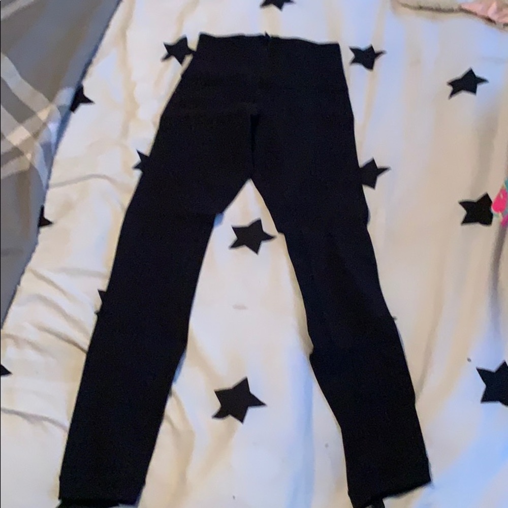 black leggings with cutout design